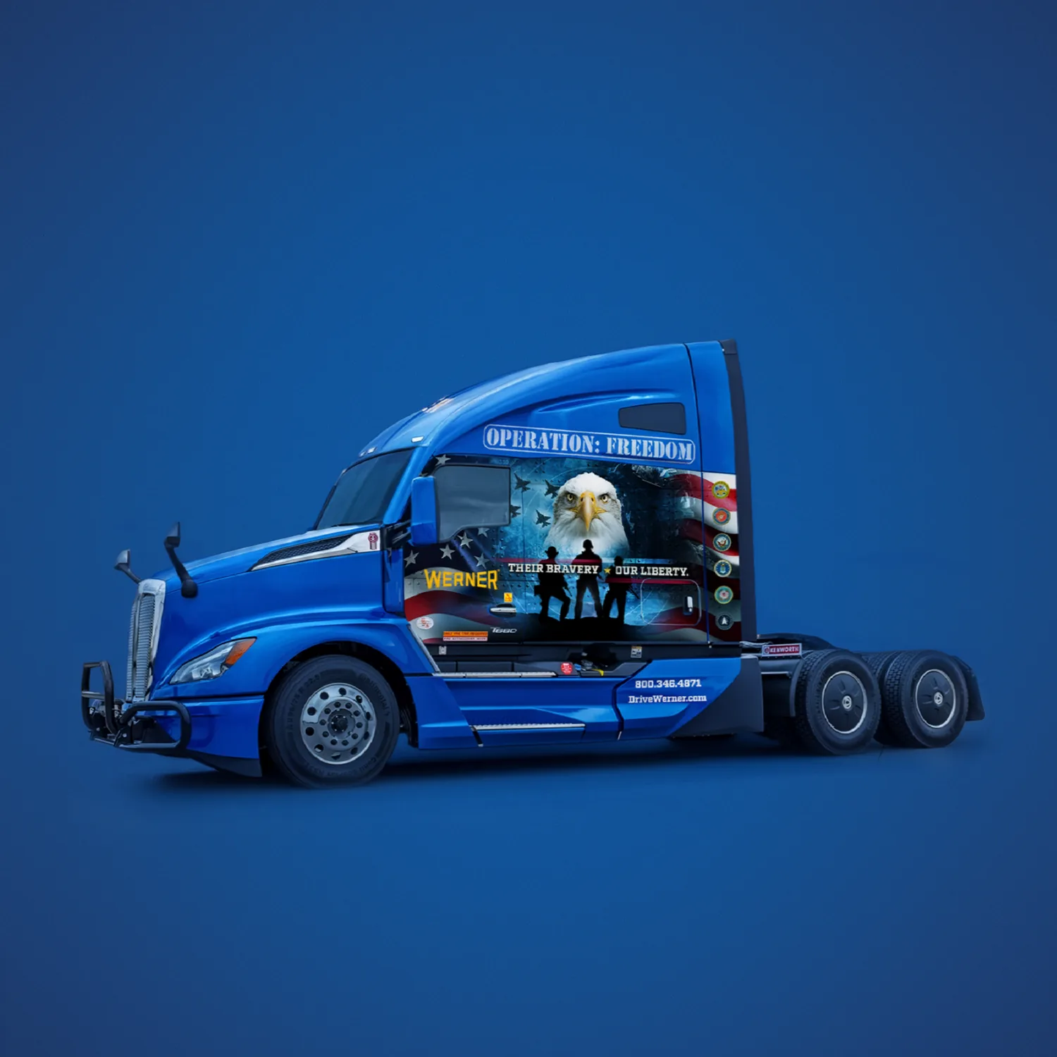 Operation Freedom truck with the Bravery and Liberty wrap.