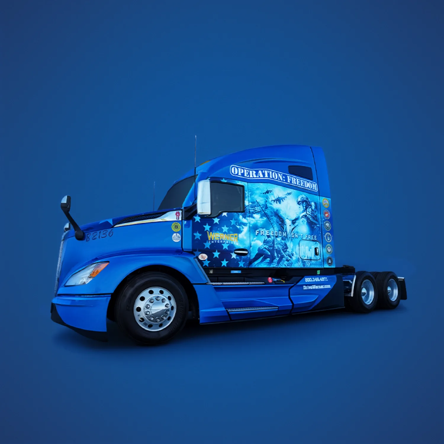 Operation Freedom truck with the Freedom Isn't Free wrap.
