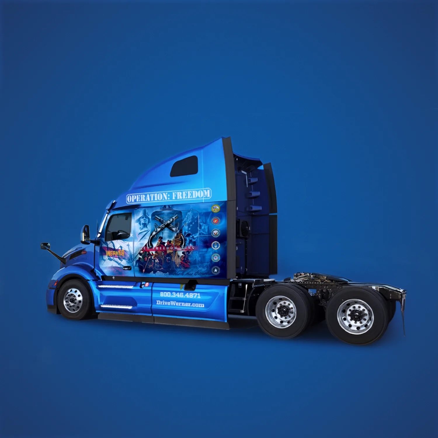 Operation Freedom truck with the Revolutionary wrap.