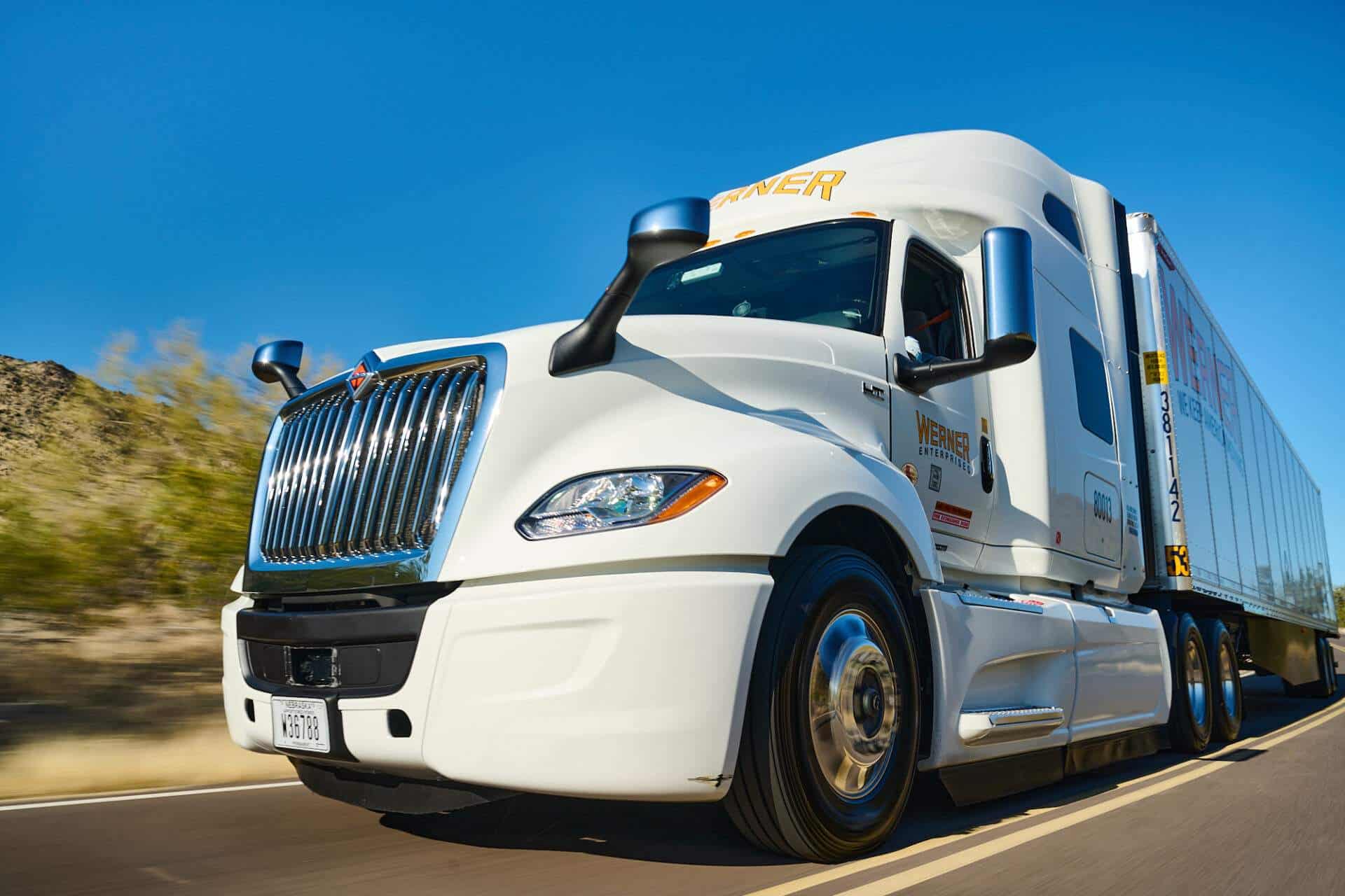 Werner truck on the road