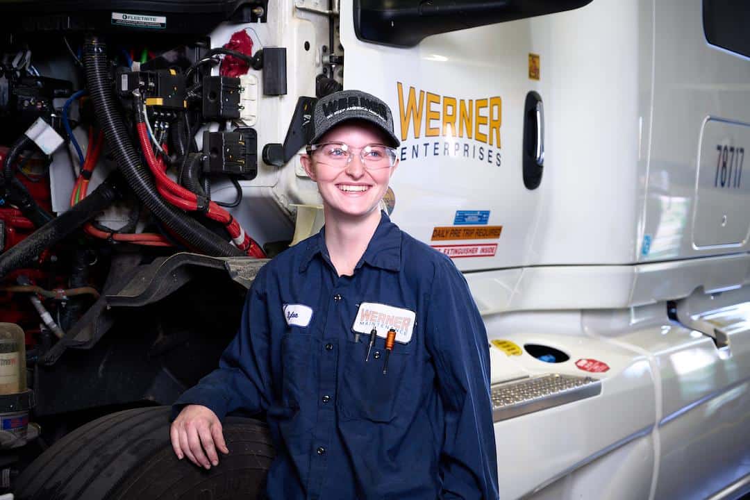 Werner mechanic performing fleet maintenance