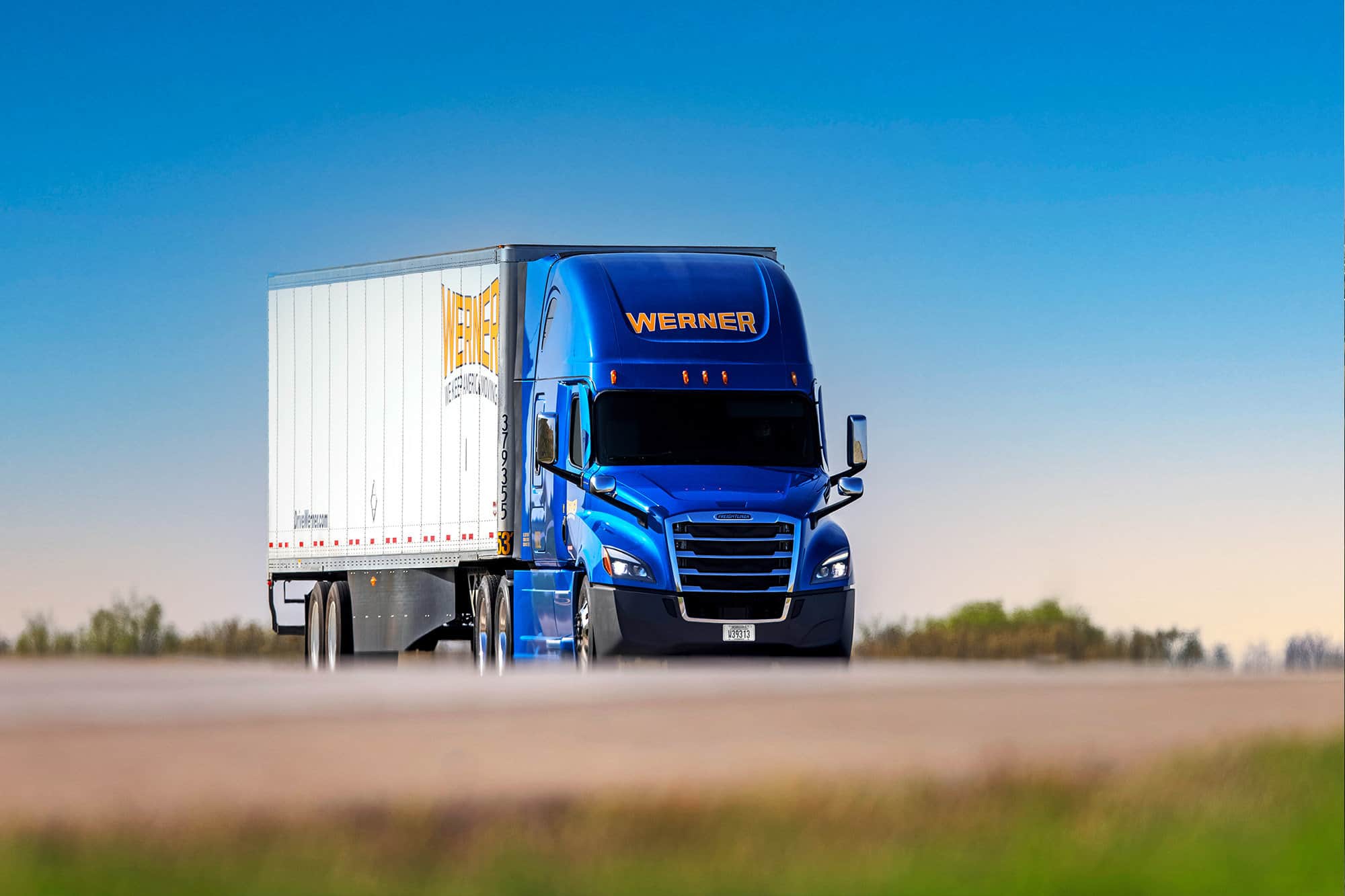 Werner truck on the highway