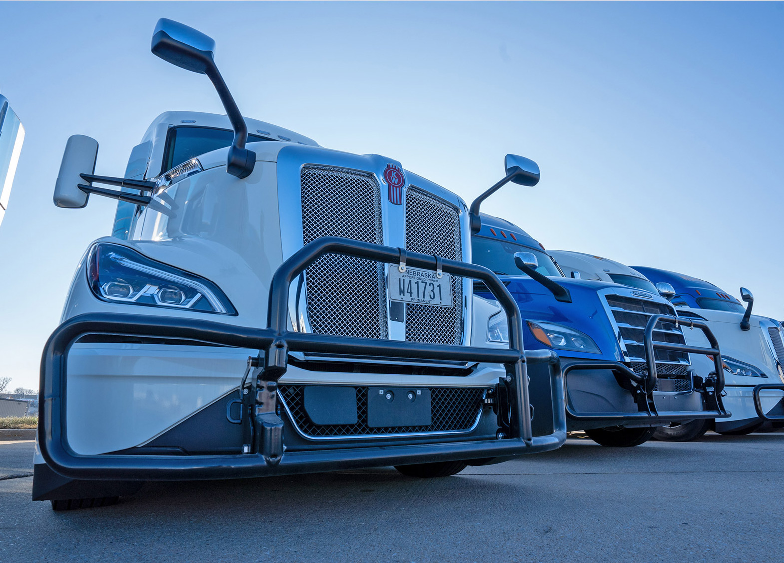 Werner Expedited fleet trucks