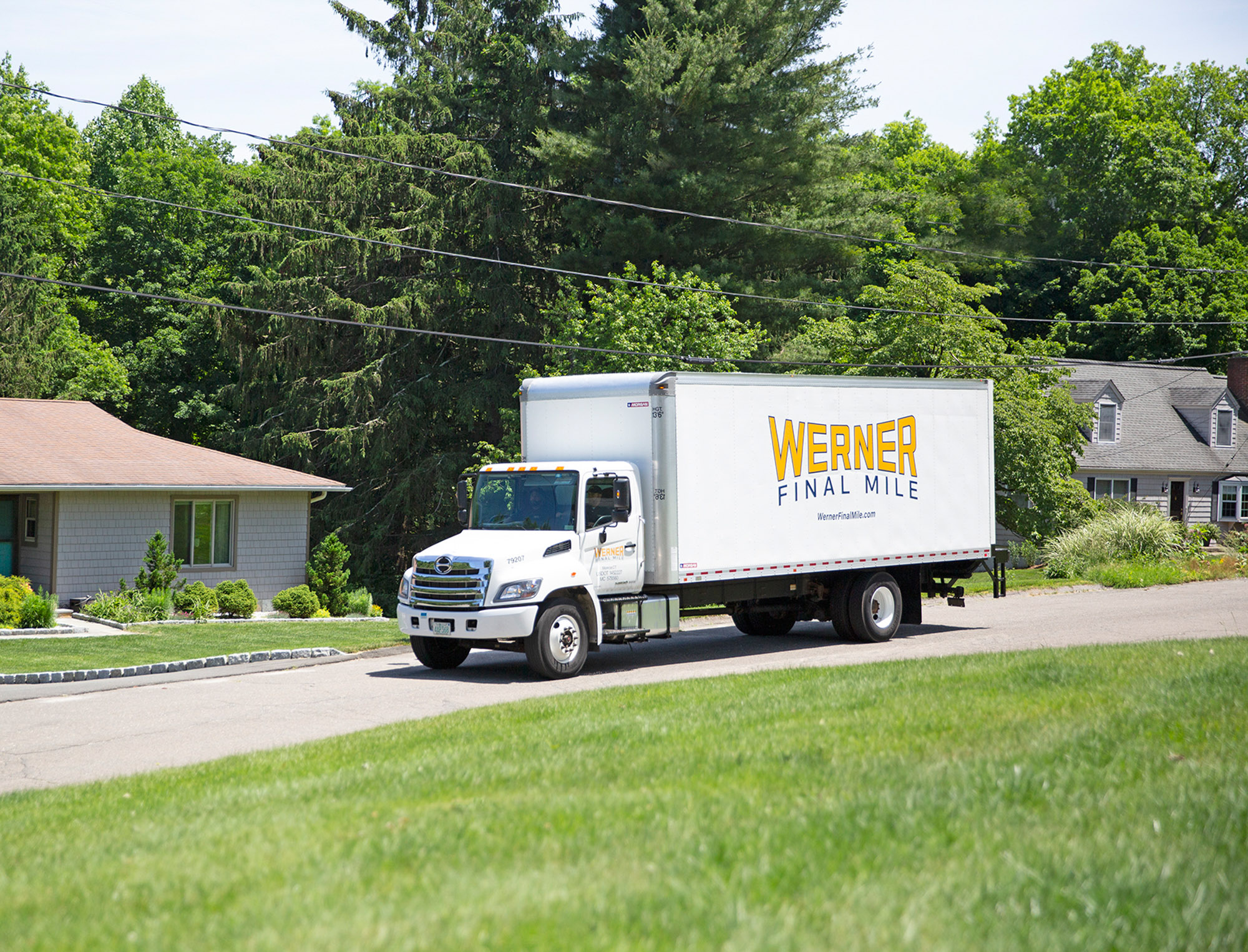 Werner Final Mile delivery driver reviewing delivery details