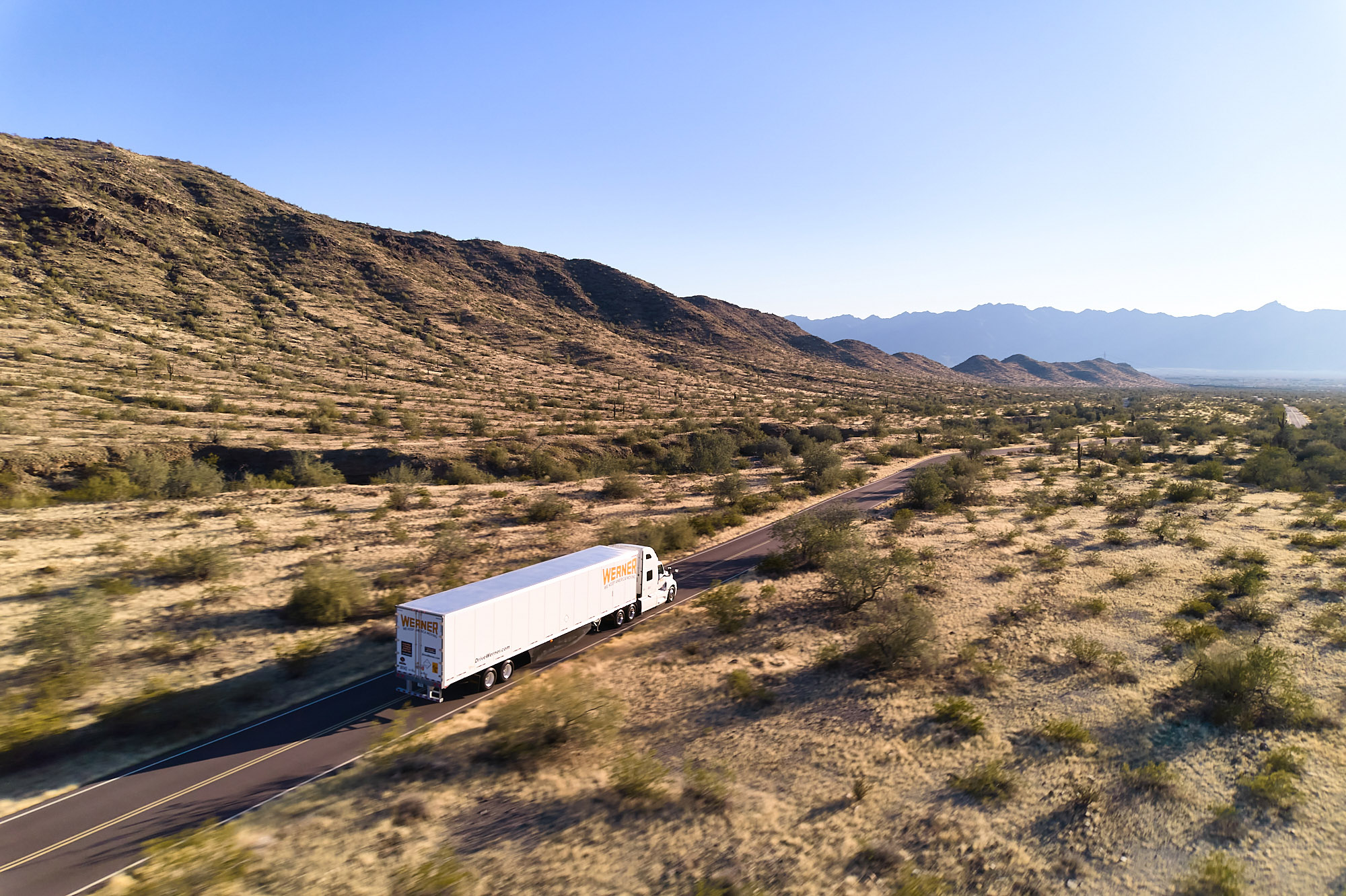 Werner tractor-trailer on Mexican highway