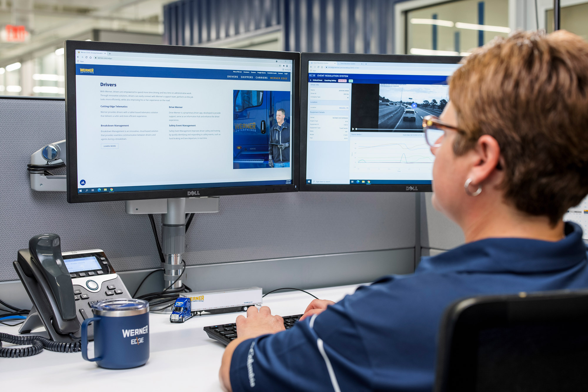 Werner premium freight security and monitoring operations