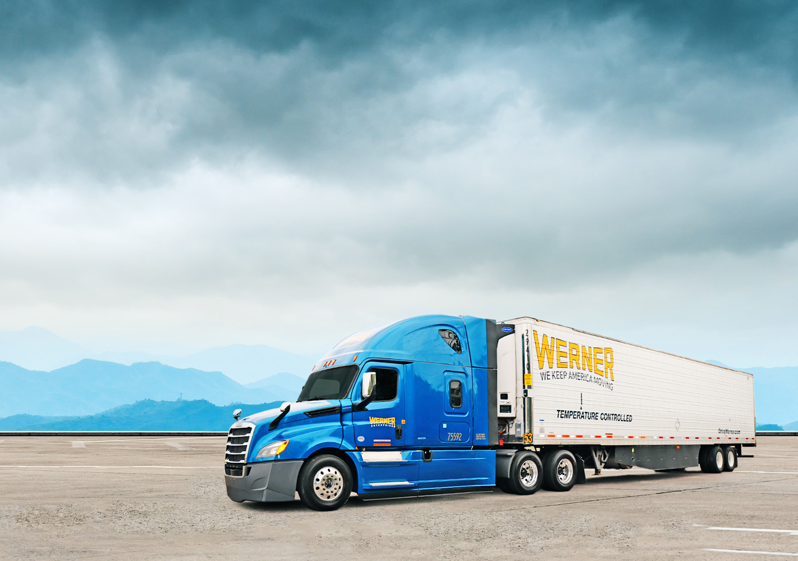 Werner temperature-controlled refrigerated truck