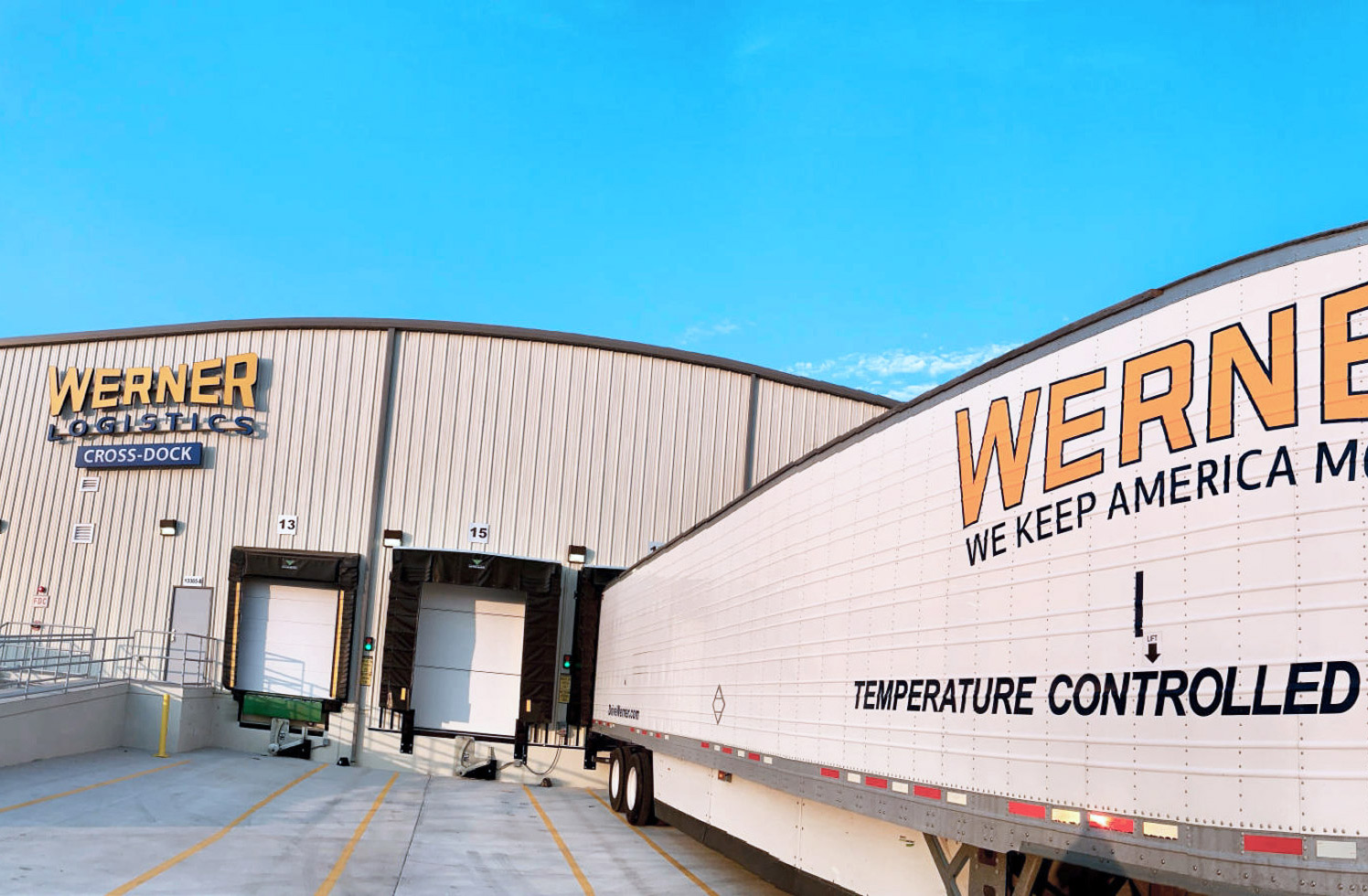 Werner multi-temperature cross-dock facility loading operations