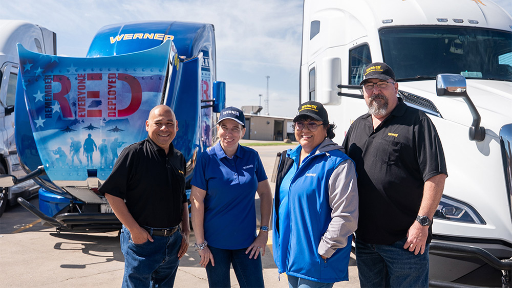 Werner truck drivers and team