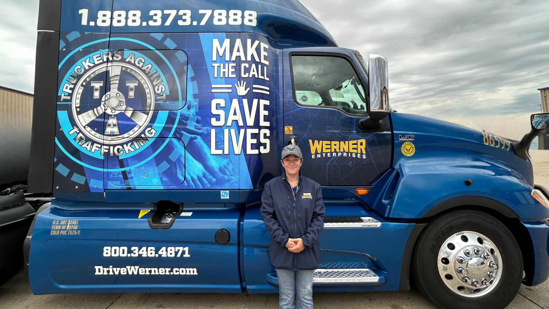 Heather, Werner driver of the Truckers Against Trafficking truck